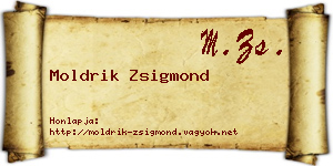 Moldrik Zsigmond névjegykártya